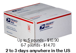 Flat Rate sizes - good value, fast delivery when out of our area.
