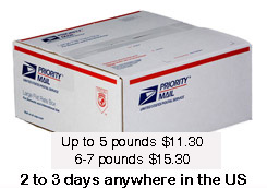Flat Rate sizes - good value, fast delivery when out of our area.