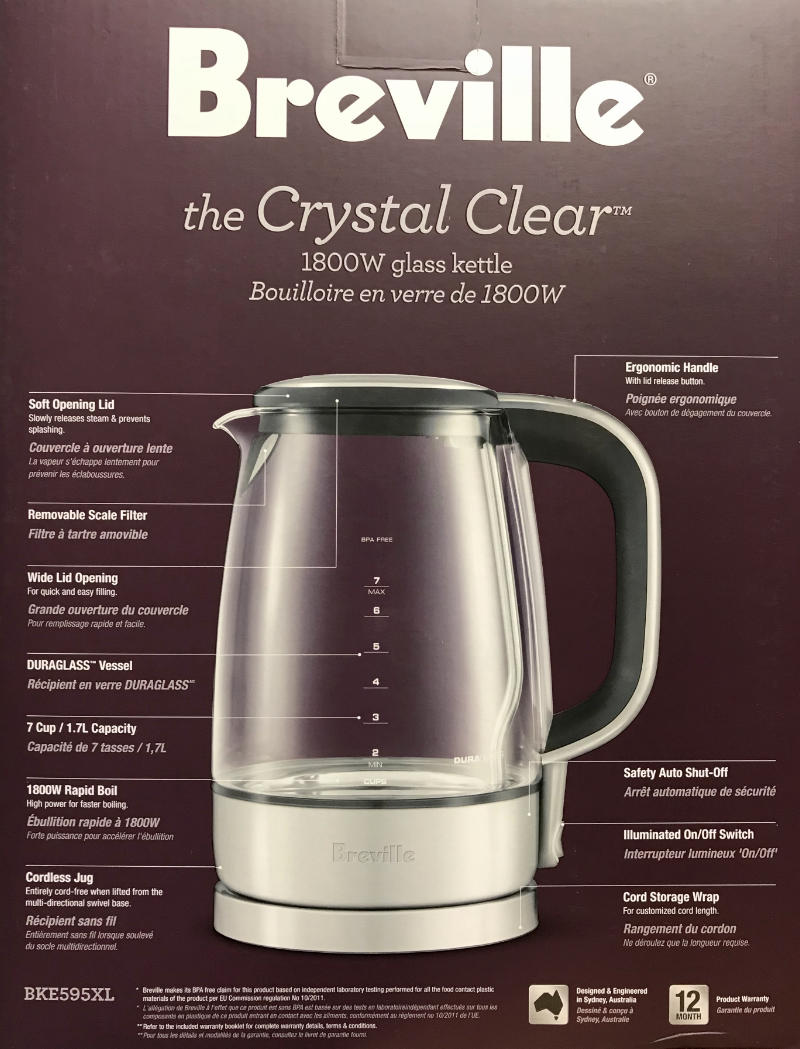 breville cystal clear kettle